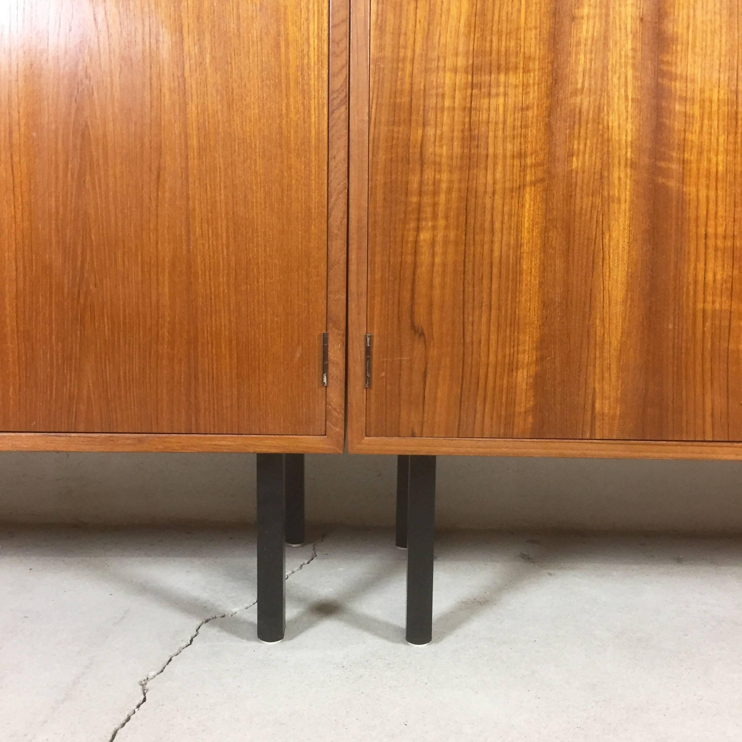 Teak Cabinets by Kai Kristiansen for Feldballes Møbelfabrik, 1960s, Set of Three 1