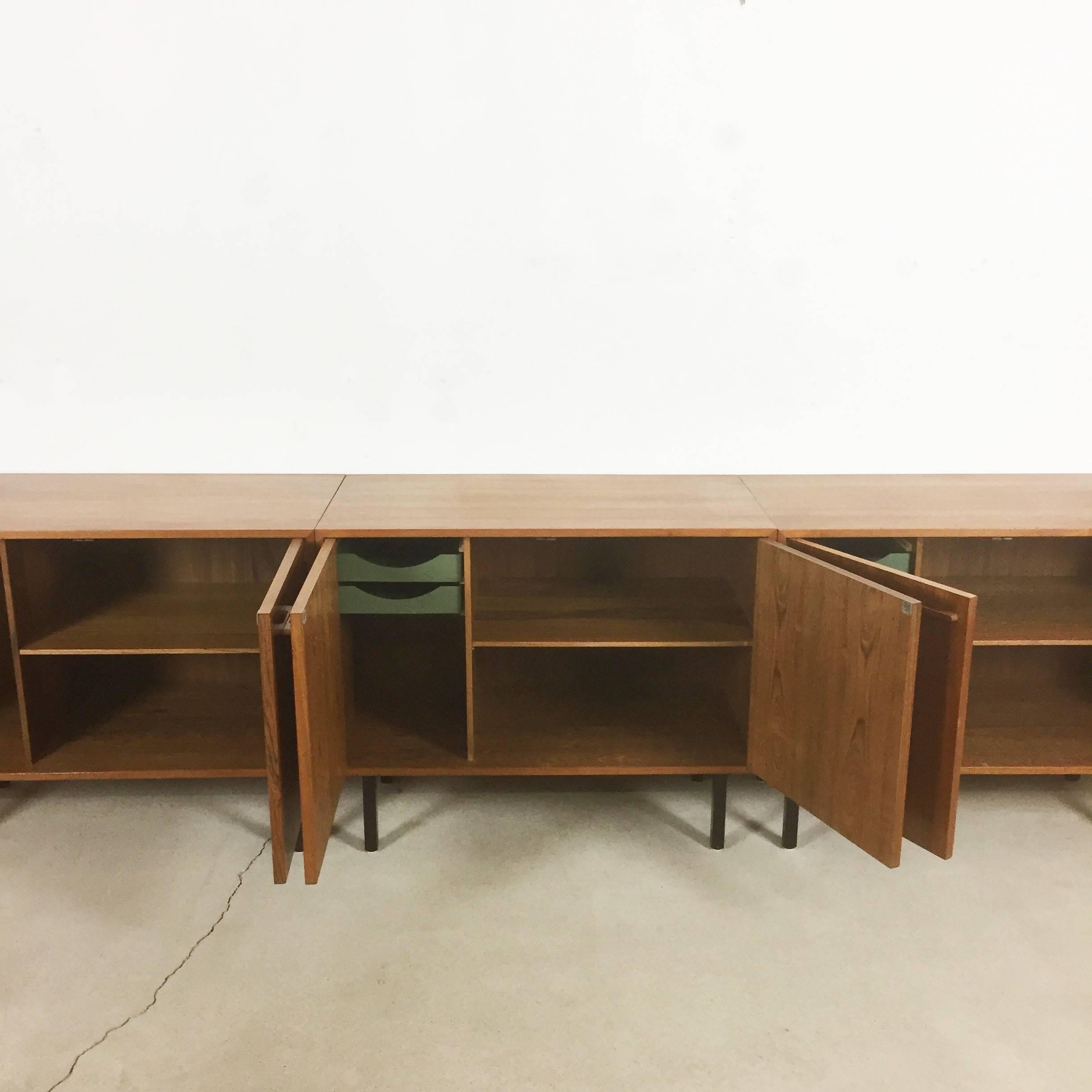 Teak Cabinets by Kai Kristiansen for Feldballes Møbelfabrik, 1960s, Set of Three 2