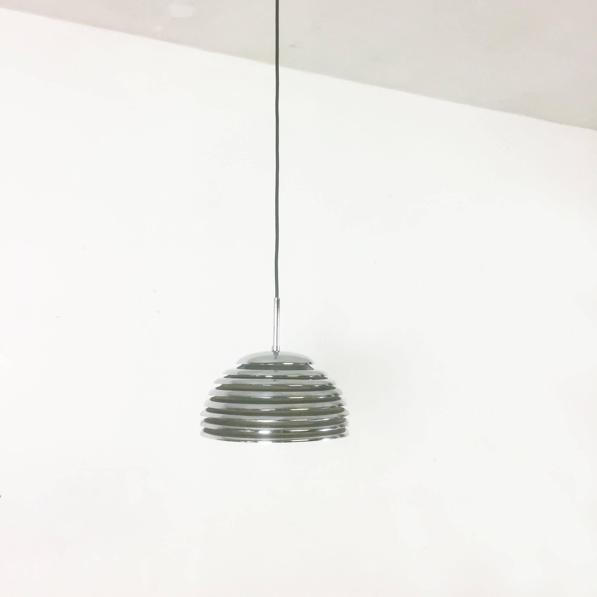 Chrome Hanging Pendant Lamp Light by Kazuo Motozawa for Staff Germany, 1960s In Good Condition In Kirchlengern, DE