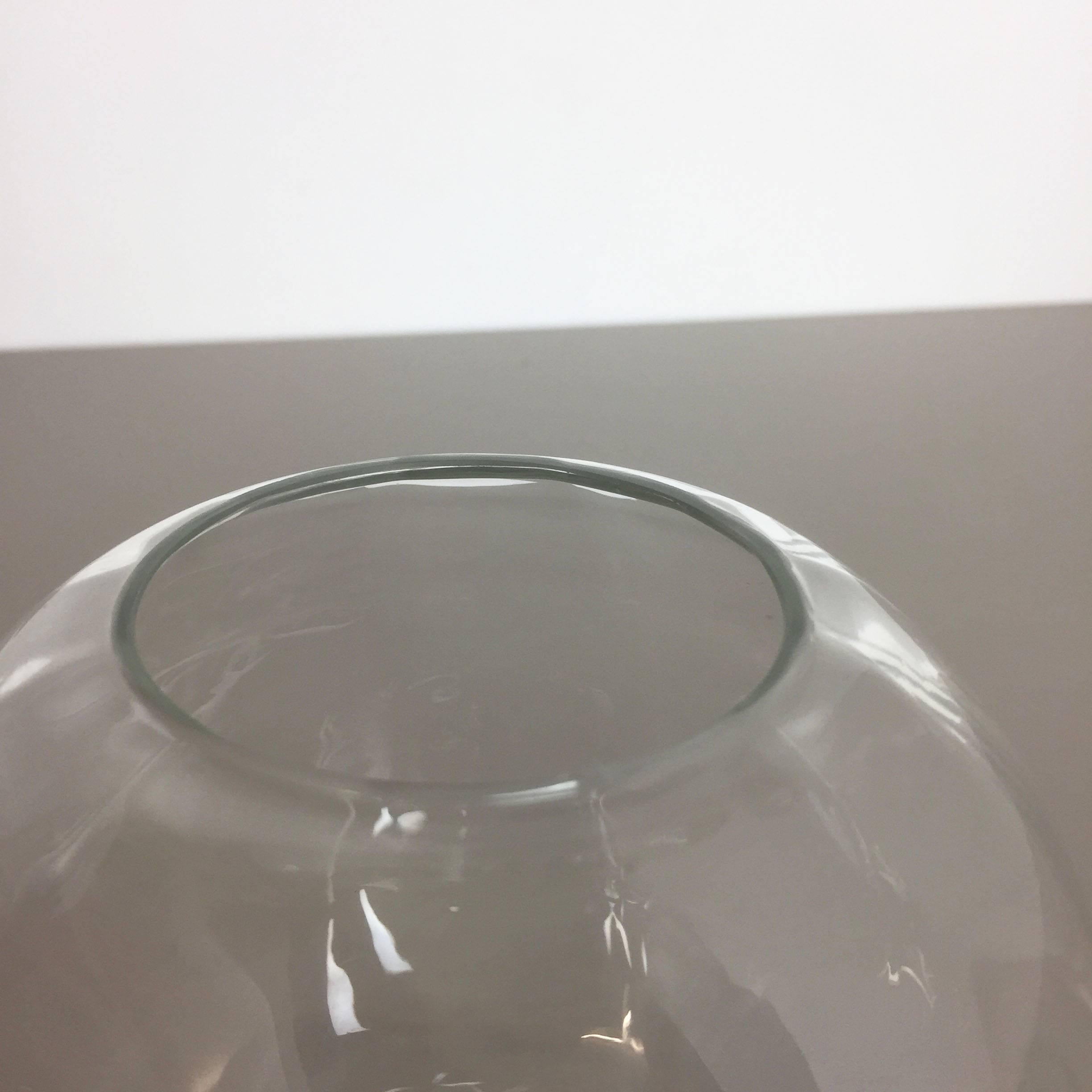 20th Century Super Rare Vintage 1960s Clear Glass Turmalin Vase by Wilhelm Wagenfeld for WMF