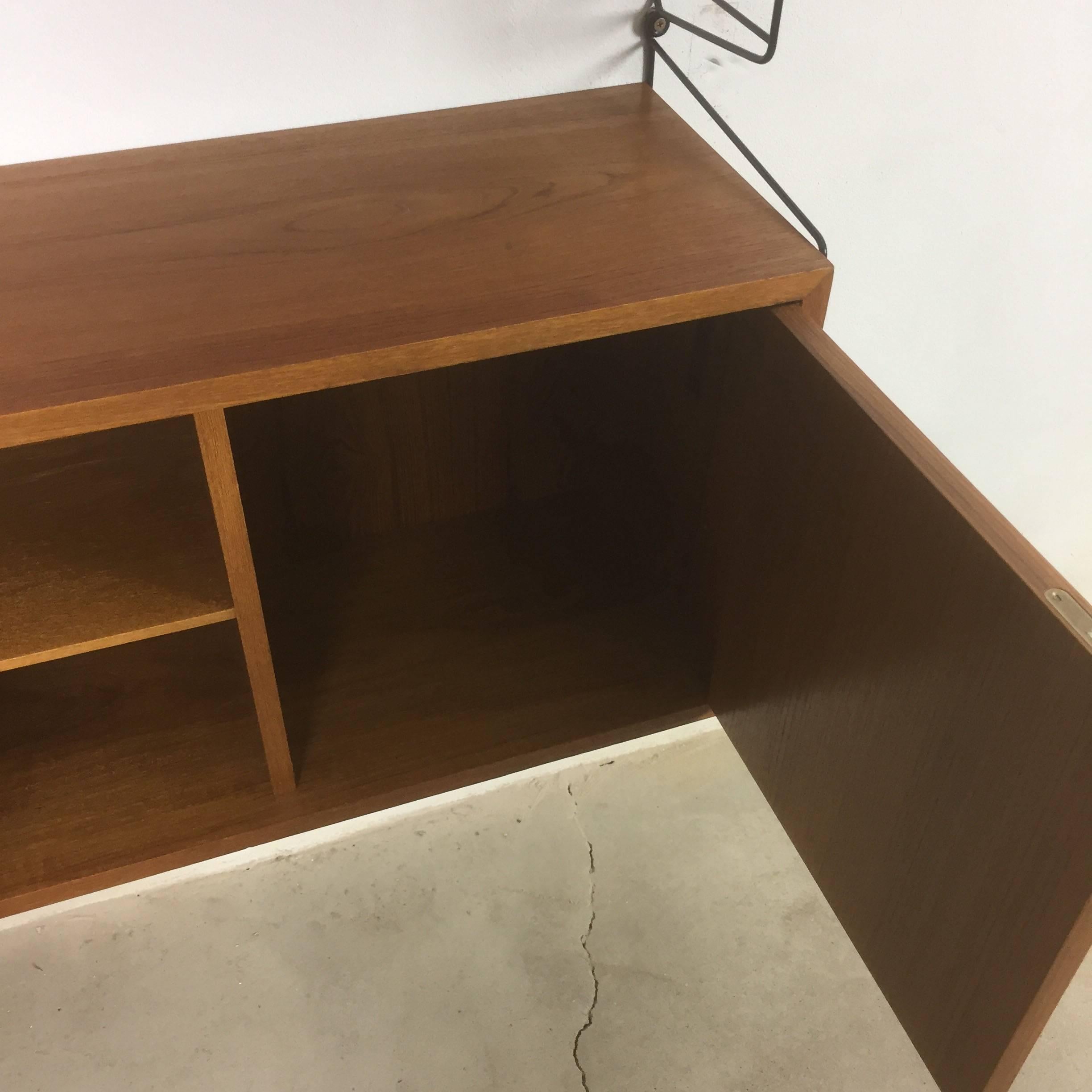 Swedish Teak Wall Unit by Nisse Strinning for String, 1960s 1