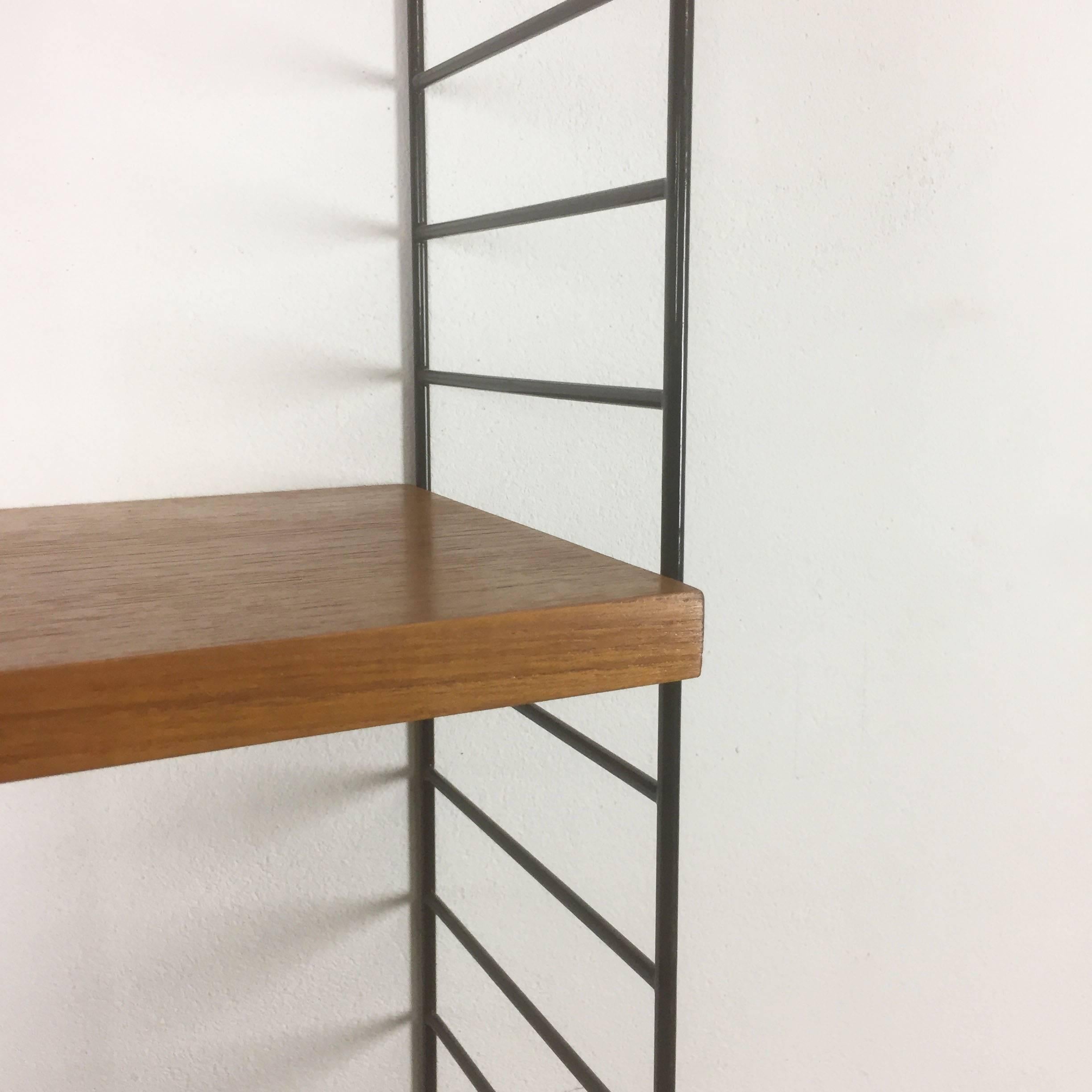 Swedish Teak Wall Unit by Nisse Strinning for String, 1960s 4