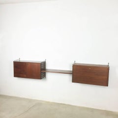 Modernist Teak String Wall Board by Nisse Strinning for String AB, Sweden, 1960