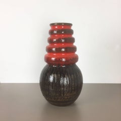 Extra Large Vintage Pottery Fat Lava "Vienna" Vase Made by Scheurich, Germany