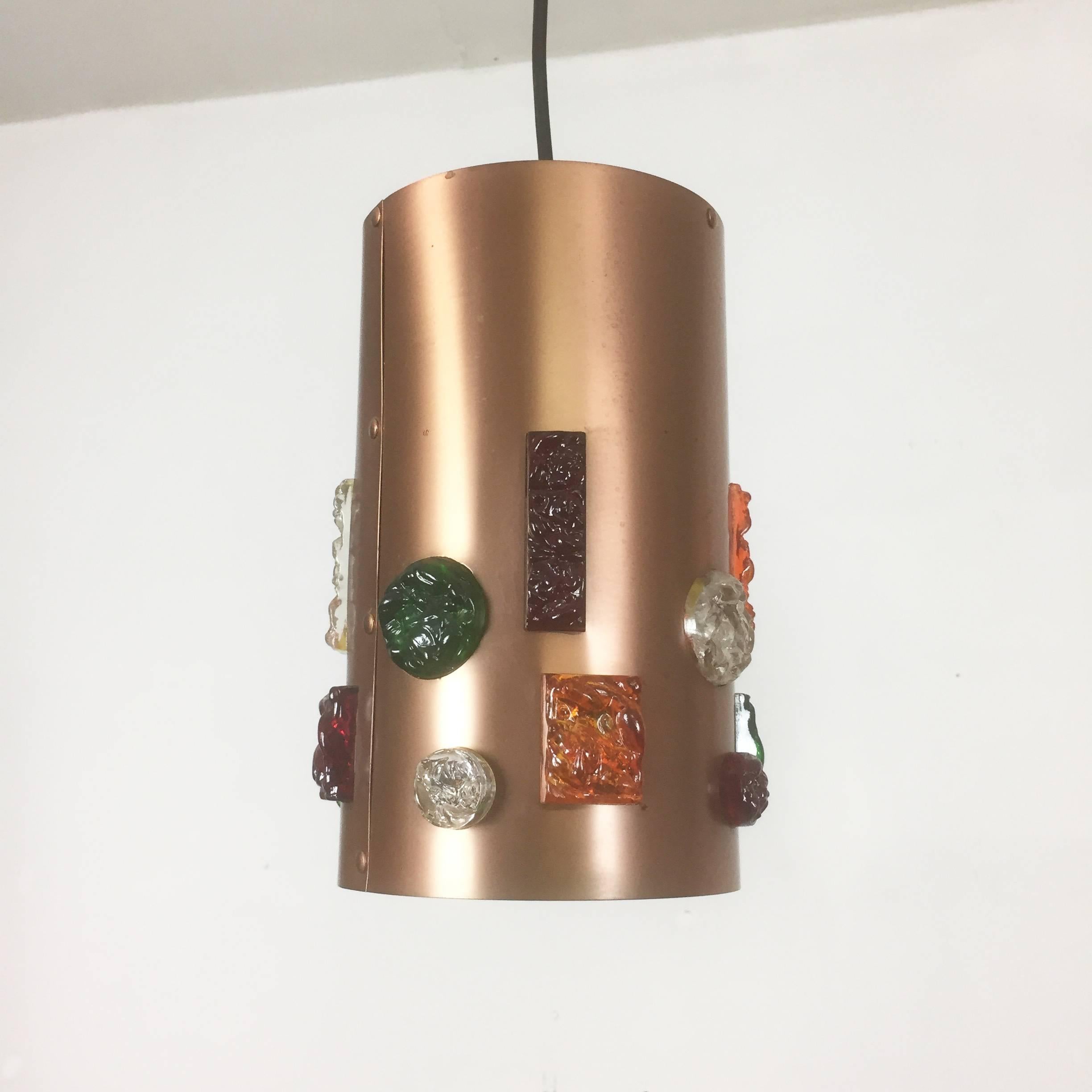 Set of Two Original German Copper Hanging Light, Germany, 1970s (Deutsch)