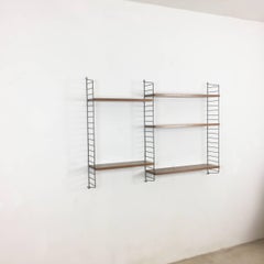 Original Swedish String Walnut Wall Unit by Nisse Strinning for String, 1960s