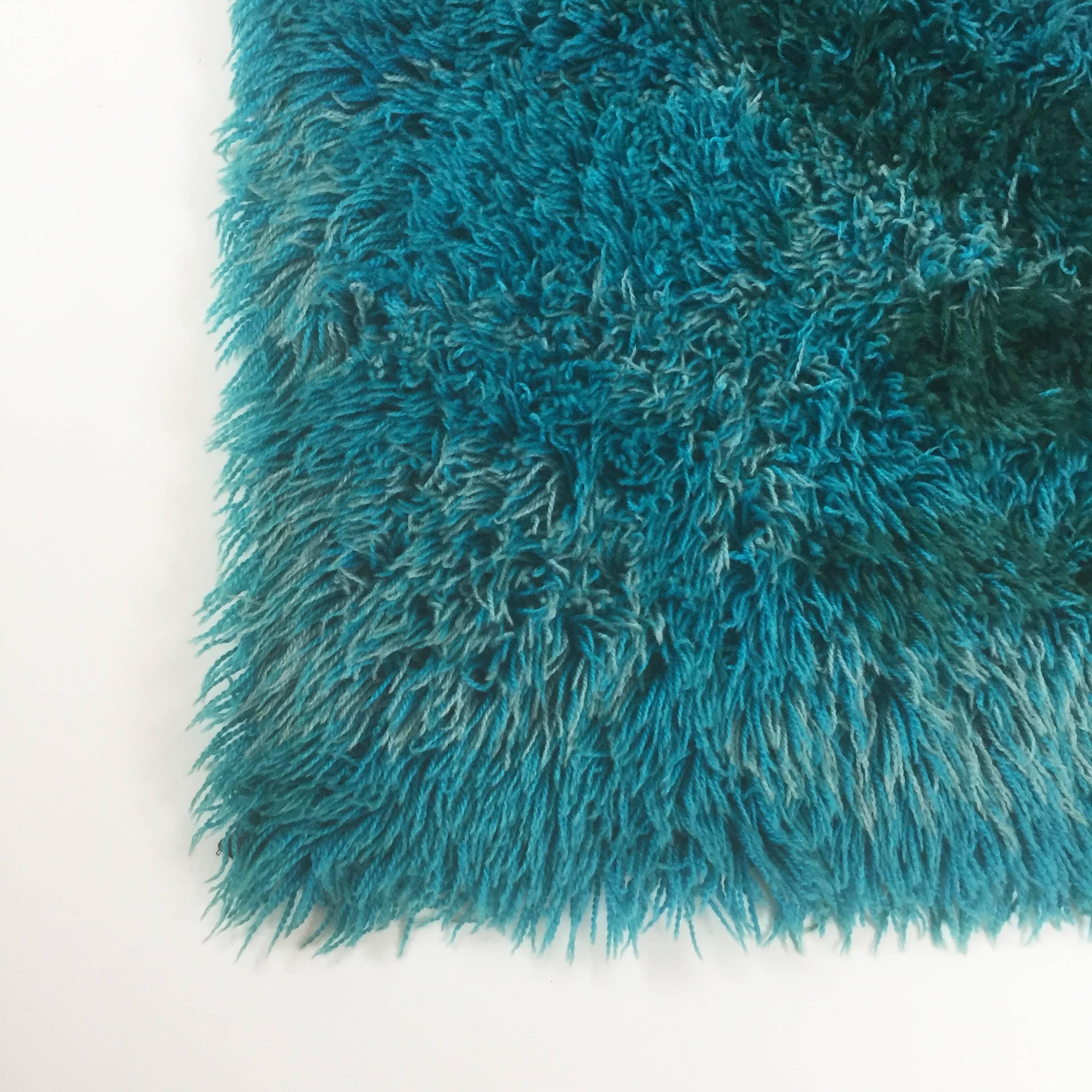 Vintage Danish Multi-Color High Pile Rya Shag Rug by Lyng Taepper, 1970s 2