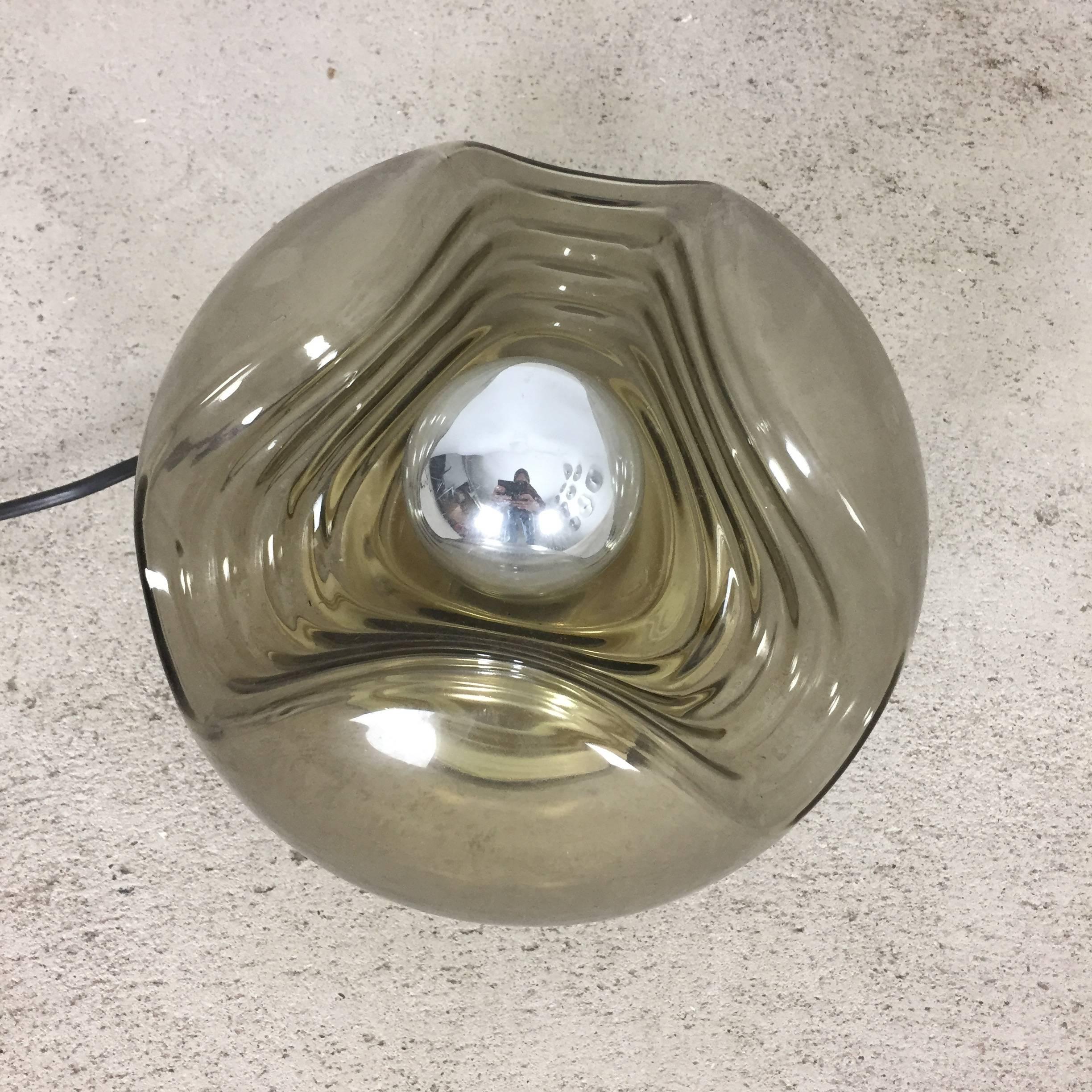 Mid-Century Modern 70s WAVE Table Light by Koch and Lowy for Peill & Putzler, Germany Light Green