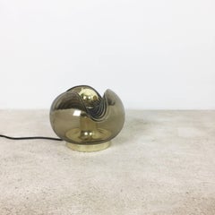 70s WAVE Table Light by Koch and Lowy for Peill and Putzler, Germany Dark Green