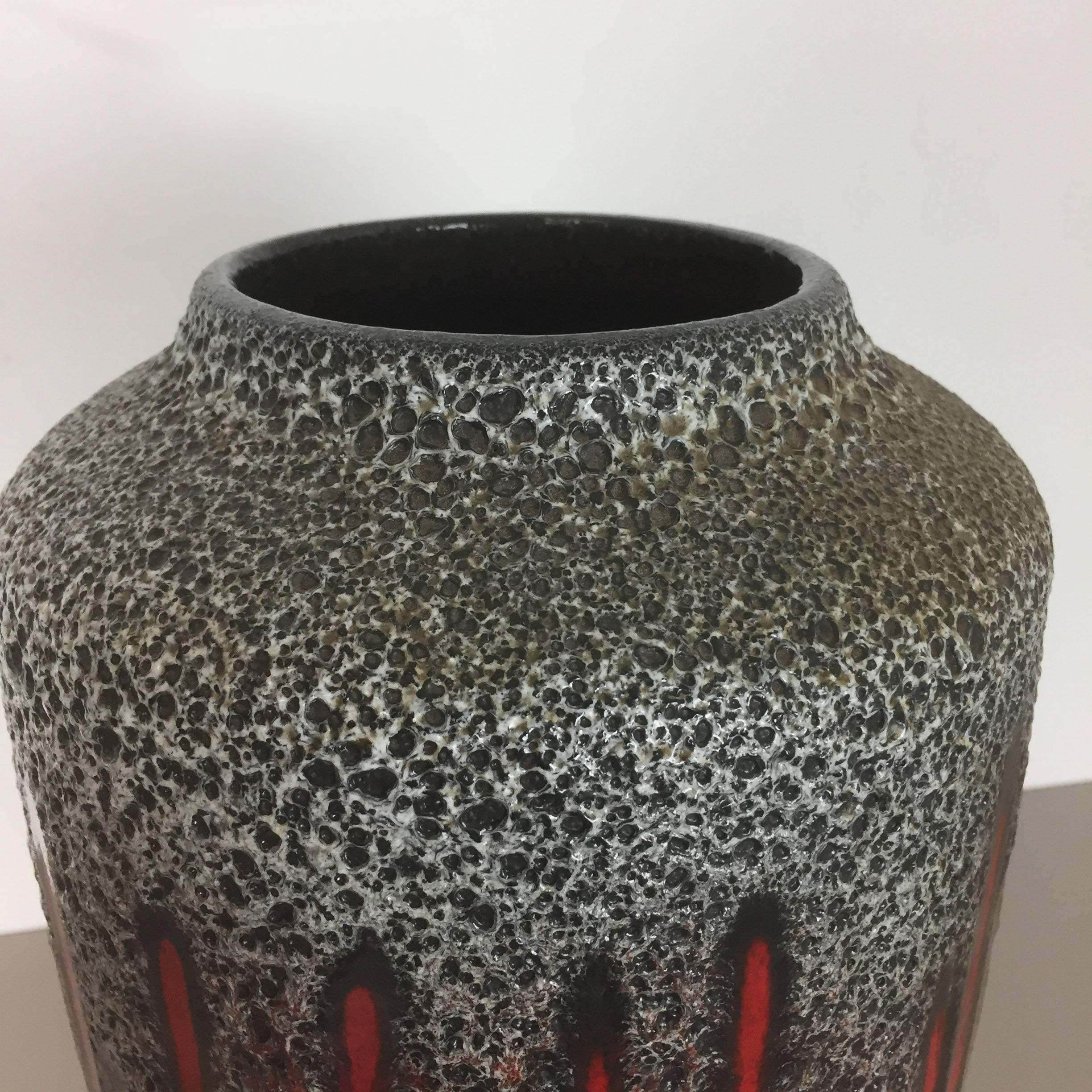 Extra Large Vintage Pottery Fat Lava Vase Made by Scheurich, Germany, 1970s 2