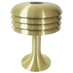 Original 1960s Brass Desktop Light by Hans-Agne Jakobsson, Markaryd, Sweden