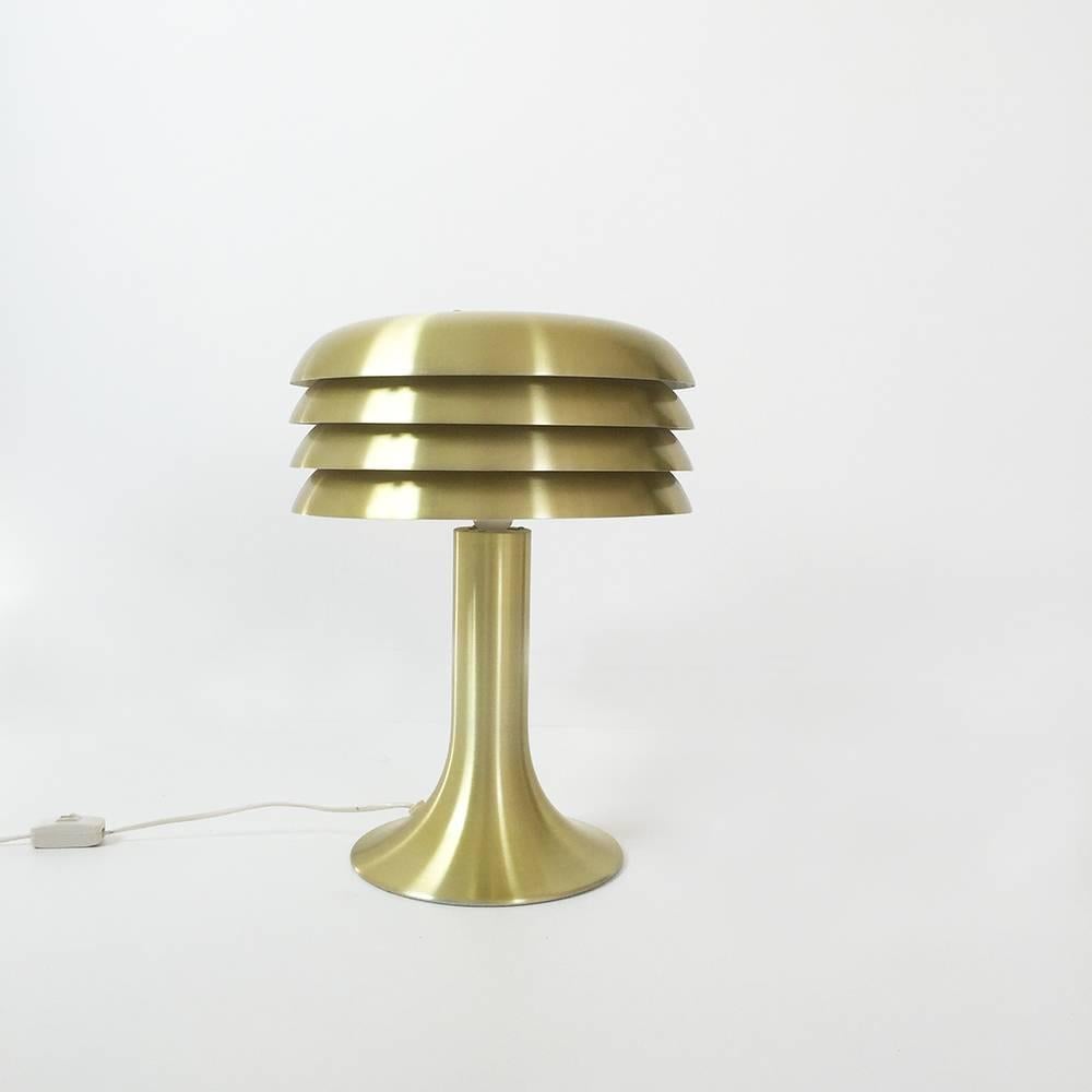 Desktop light by Hans-Agne Jakobsson.

Producer Hans-Agne Jakobsson A.B. Markaryd, Sweden,

1960s.

This brass desk light was designed by Hans-Agne Jakobsson in the 1950s and produced by his own company, Hans-Agne Jakobsson A. B. in Markaryd,