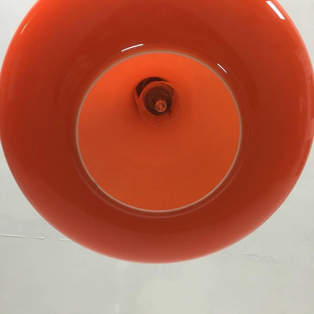 Vintage 1960s Orange Glass Pendant Light, Hans-Agne Jakobsson, Markaryd, Sweden In Good Condition In Kirchlengern, DE