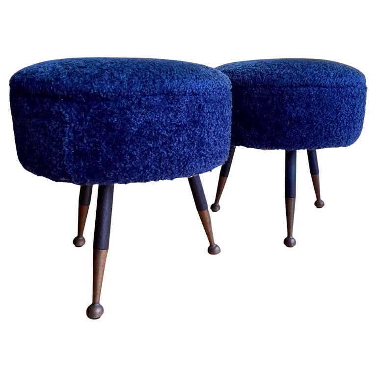 Paire De Tabourets De Bar Vintage Alain Ducasse - Chêne Et Acier - Hauteur 72 Cm