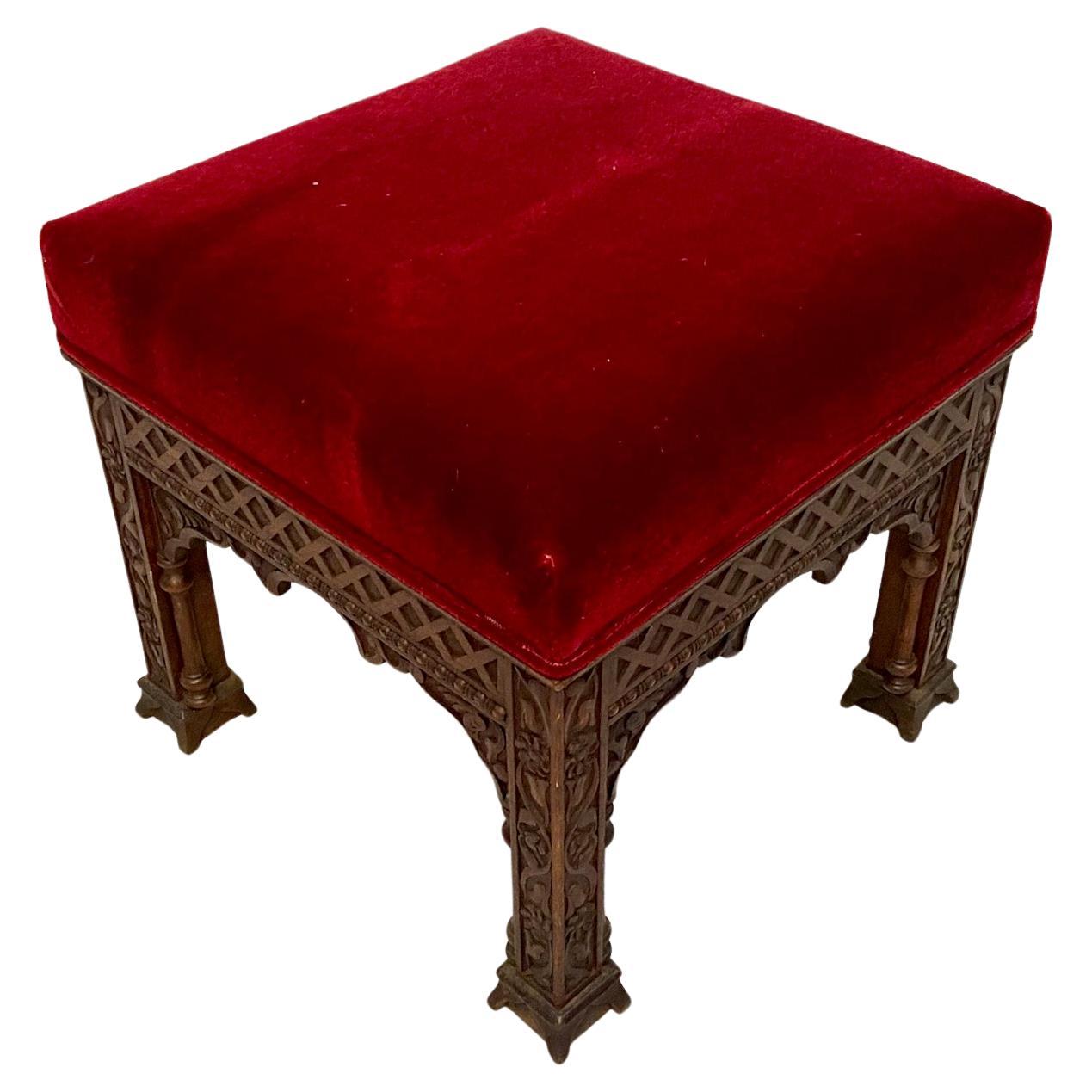 British intricate Victorian, Arts and Crafts Moorish Style Stool, possibly Liberty For Sale