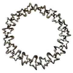 Georg Jensen, un collar de plata de mediados de siglo "Splash" de Henning Koppel, Dinamarca