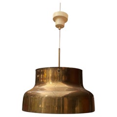 original 1960' Bumling Brass Pendant Lamp by Anders Pehrson, Ateljé Lyktan label