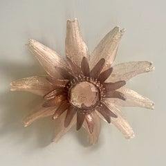 A Line Vautrin Brooch, Mid-Century, Glass and Talossel