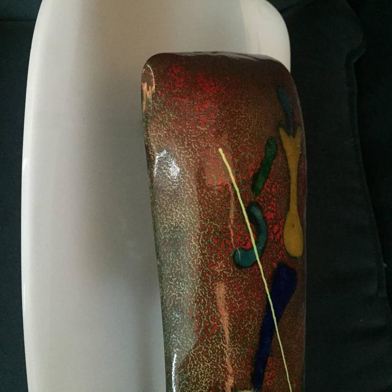 Vintage Enamel on Copper Sconces or Wall Lights, Italy, circa 1950s or 1960s For Sale at 1stdibs