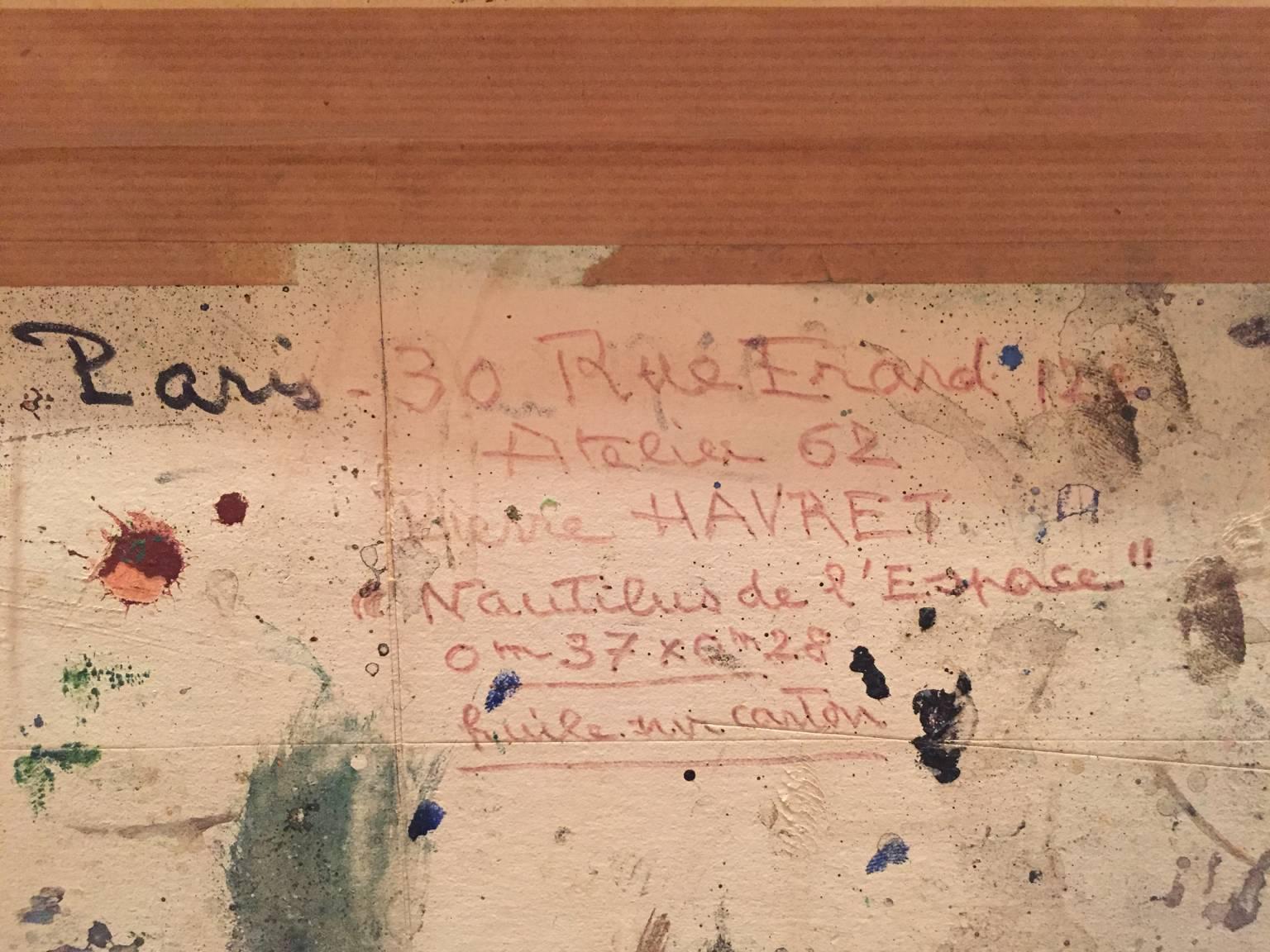 XX secolo Pittura ad olio astratta francese del 1960 di Pierre Havret in vendita