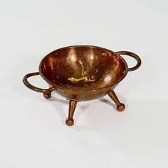 Rivetted Copper Arts and Crafts Twin-Handled Bowl