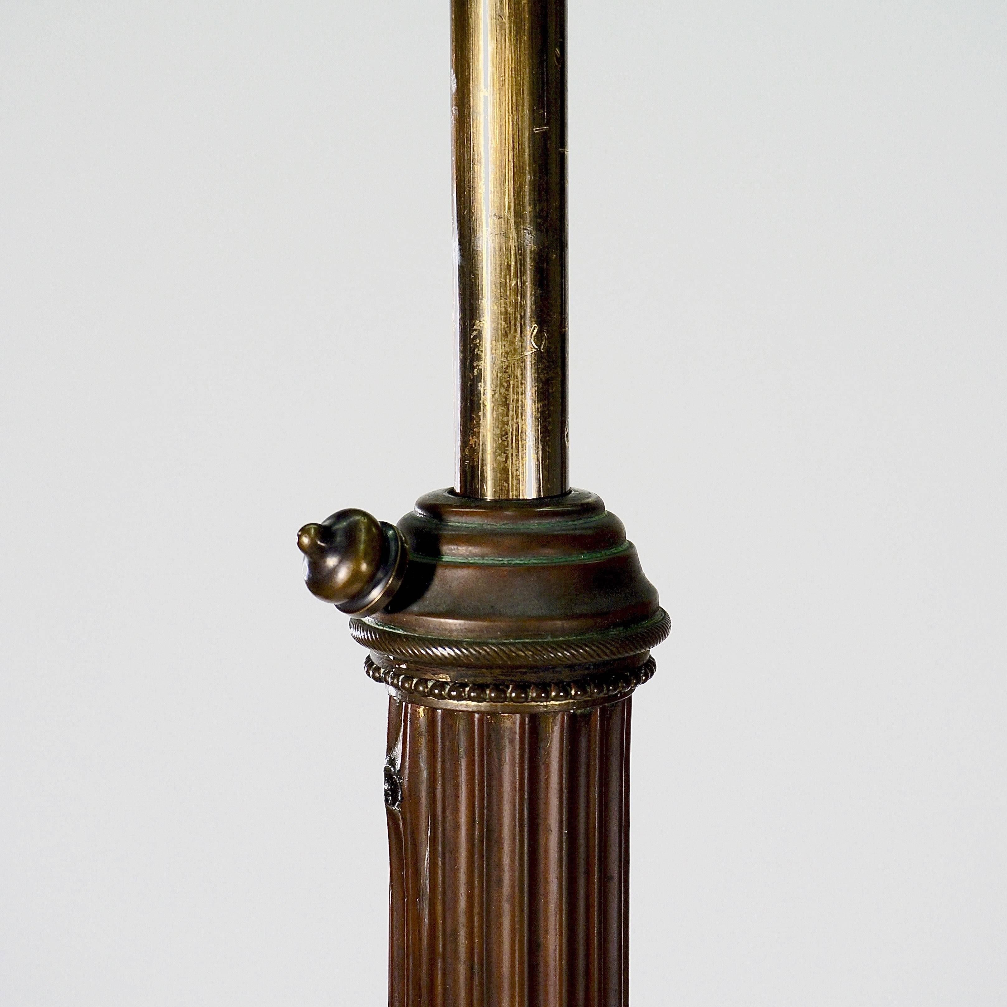Finely Cast Napoleon III Bronze Standard Lamp For Sale 1