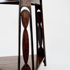Stained Oak Circular Occasional Table Retailed by Liberty & Co