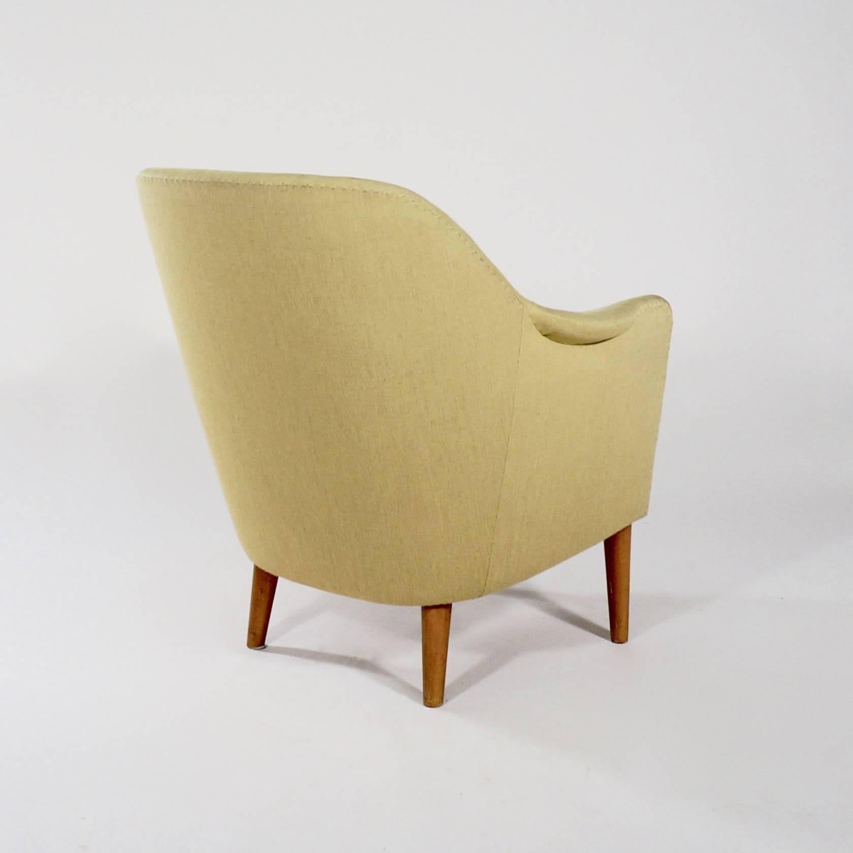 Swedish Upholstered 'Sampsel' Chair by Carl Malmsten