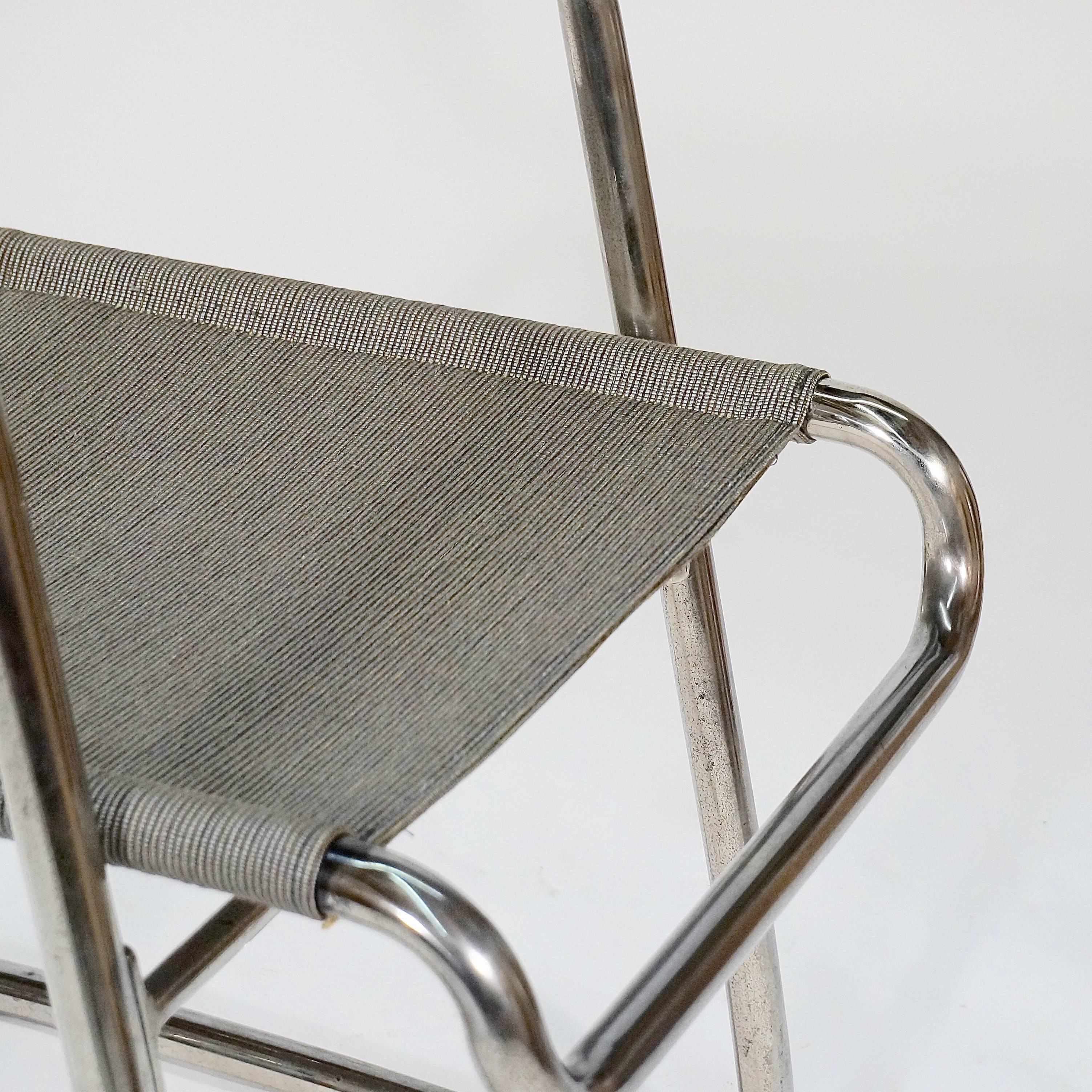 Mid-20th Century Pair of Chromed Cantilever Tubular Metal Chairs by Karel Ort For Sale
