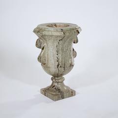 Large Swedish Green Marble Urn