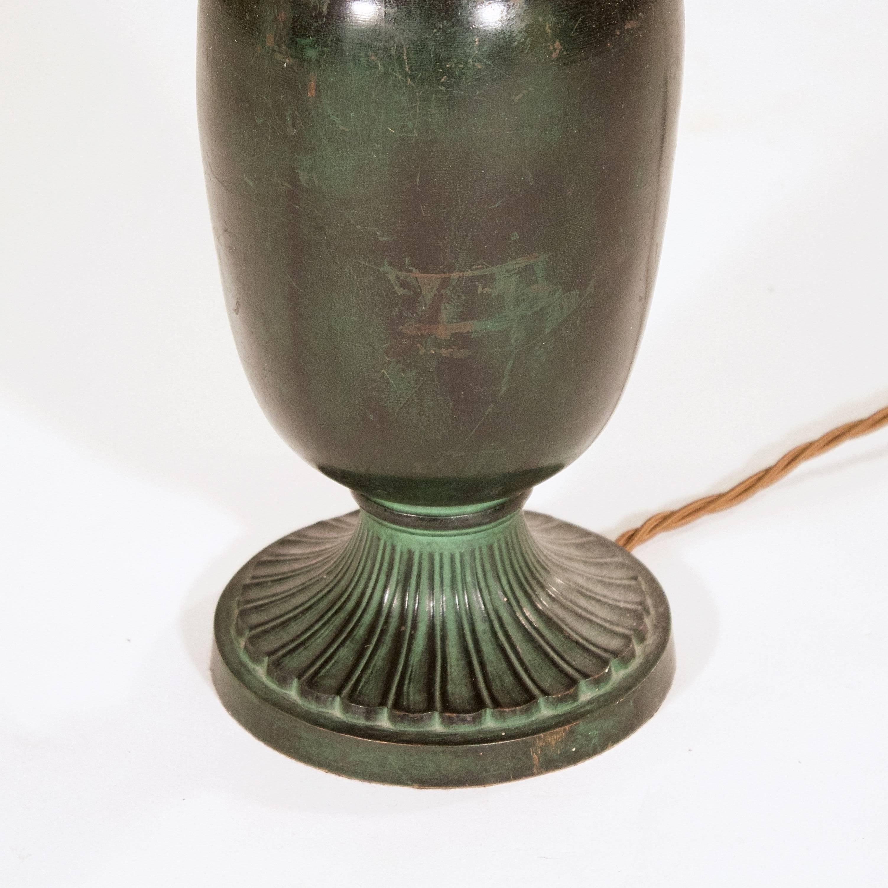 Victorian Patinated Bronze Urn Lamp