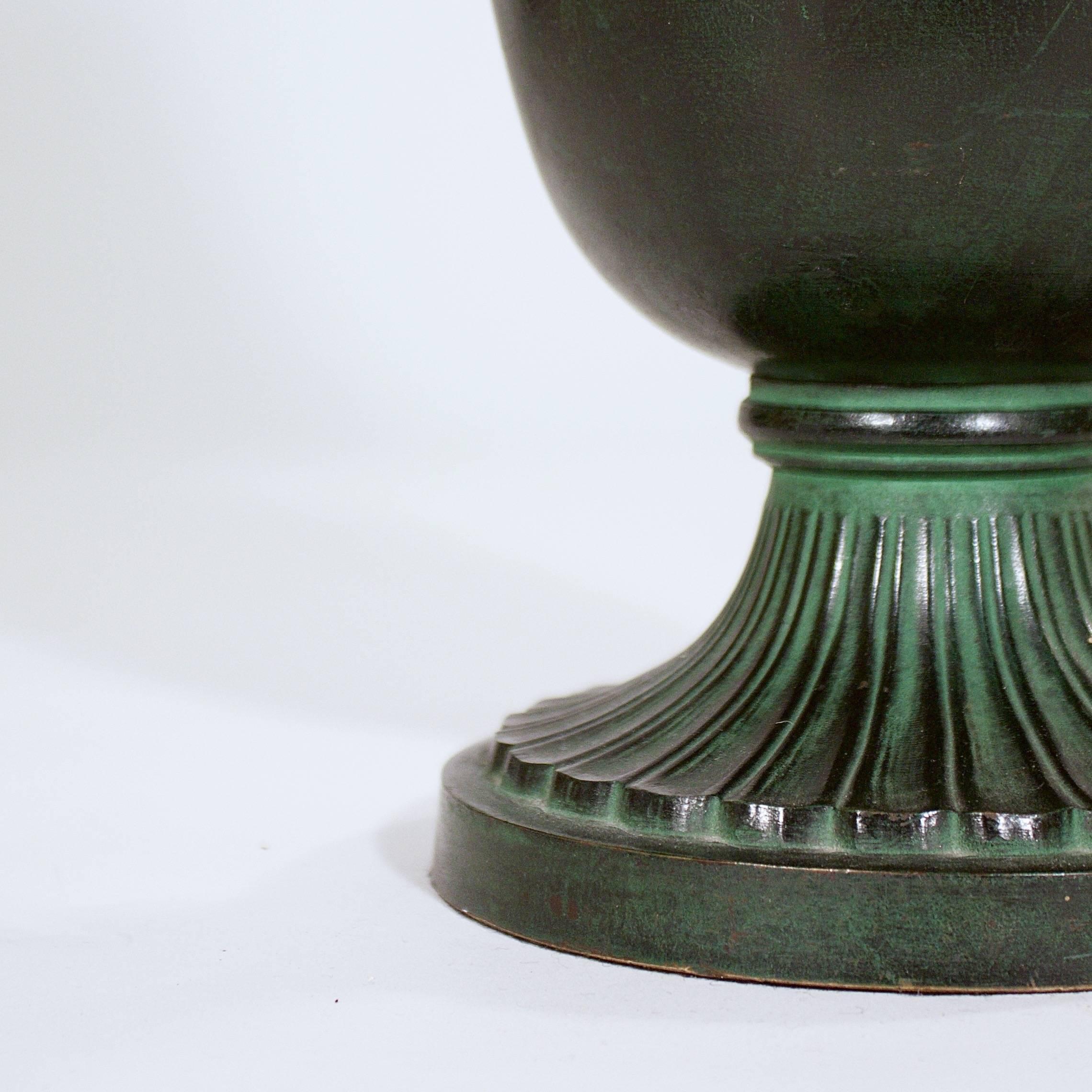 Patinated Bronze Urn Lamp In Good Condition In Babworth, Retford