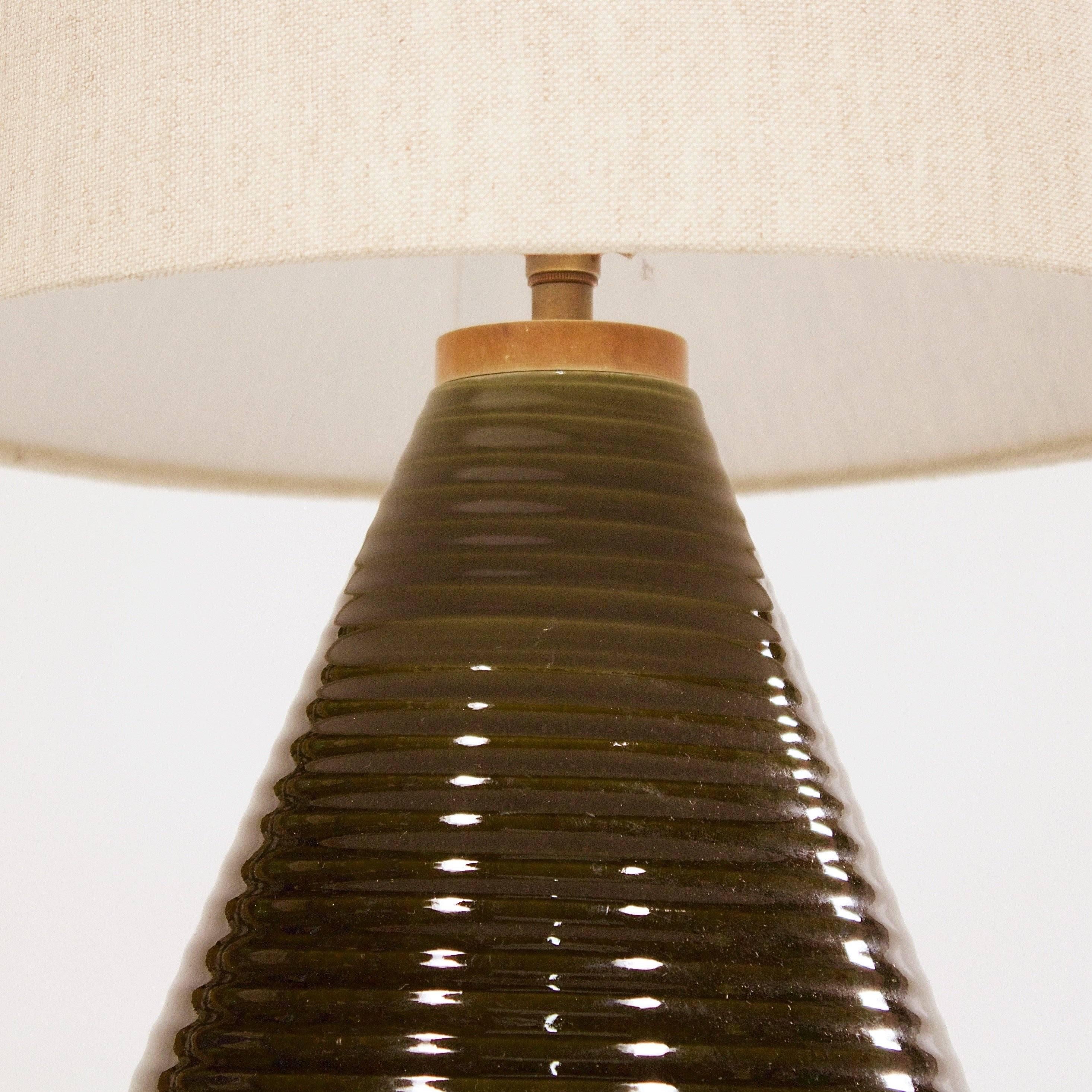 Swedish Stoneware Cone Shaped Table Lamp by Marianne Westman 1928-2017