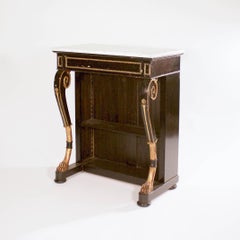 Regency Ebonised and Parcel-Gilt Console in the Manner of William Trotter