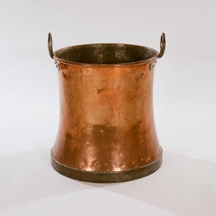 Waisted Copper Log Bin