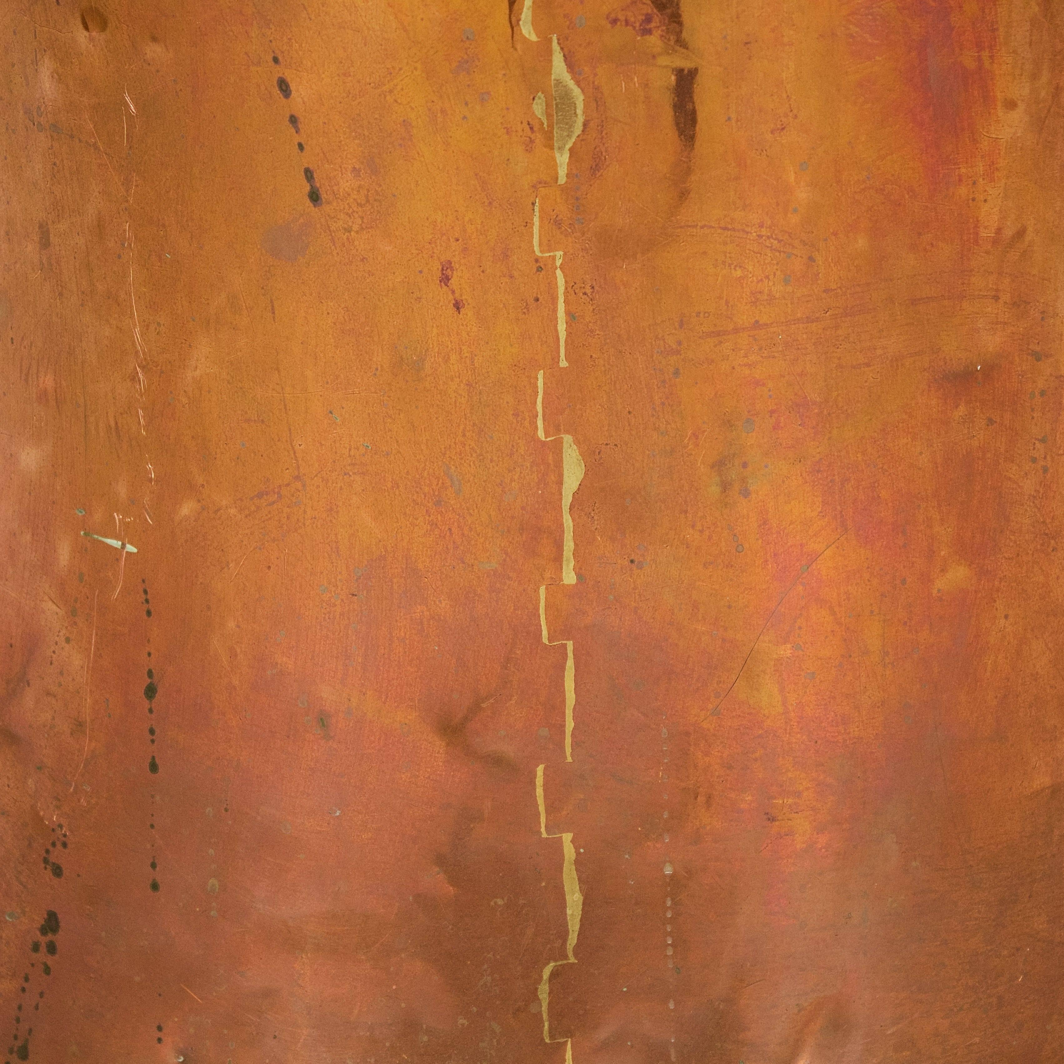 Polished Waisted Copper Log Bin