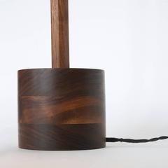 Kreis Walnuss LED Linie Licht Skulptur