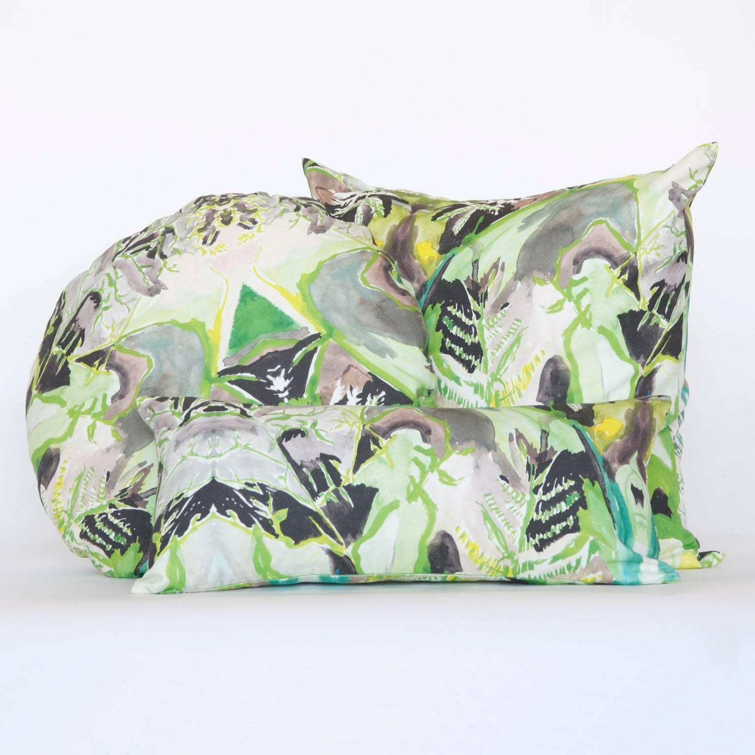 Canvas Circle Fern Pillow For Sale