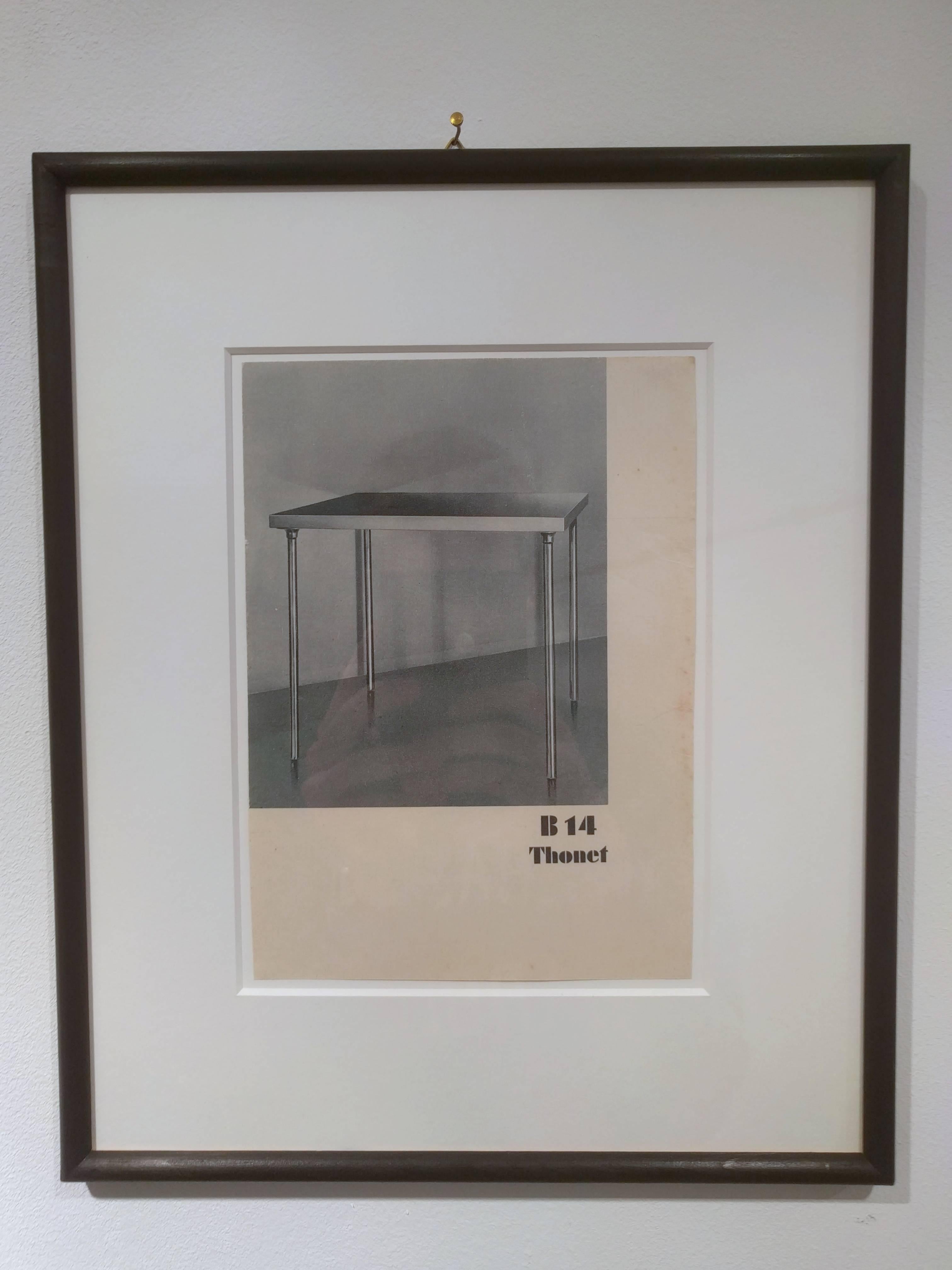 Framed Cards from the Original Thonet Katalog Stahlrohrmöbel Bauhaus In Excellent Condition For Sale In Bern, CH