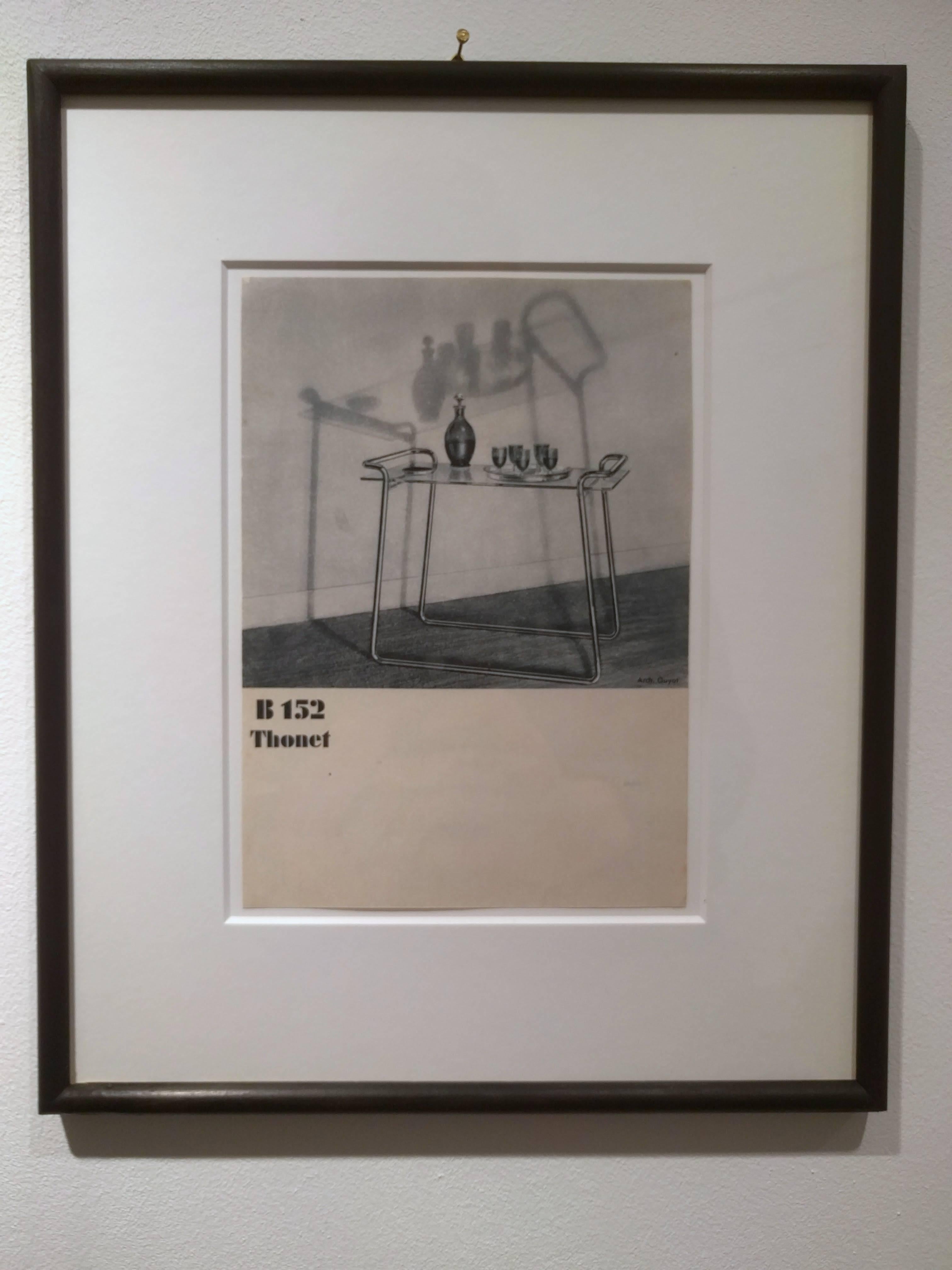 Framed Cards from the Original Thonet Katalog Stahlrohrmöbel Bauhaus For Sale 1