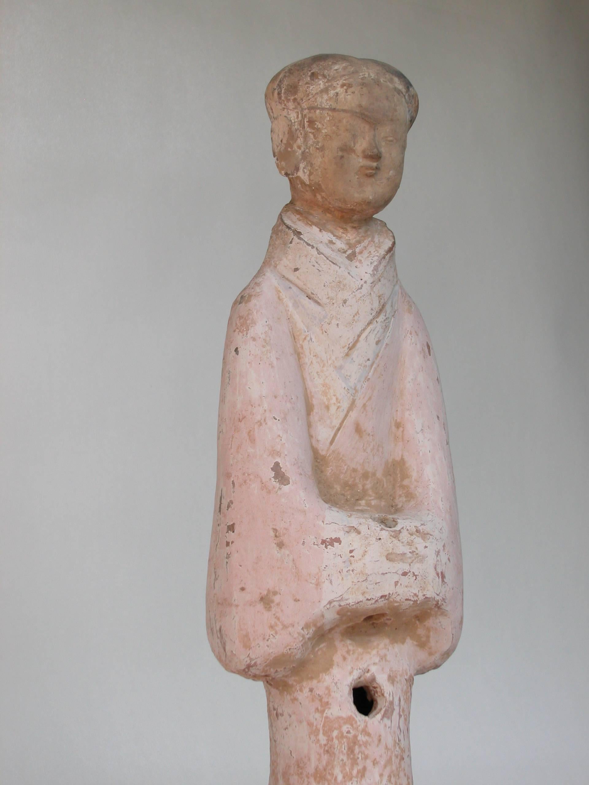 Ancient Chinese Han Dynasty Tomb, Figure of a Lady, 200 BC In Excellent Condition For Sale In Bern, CH