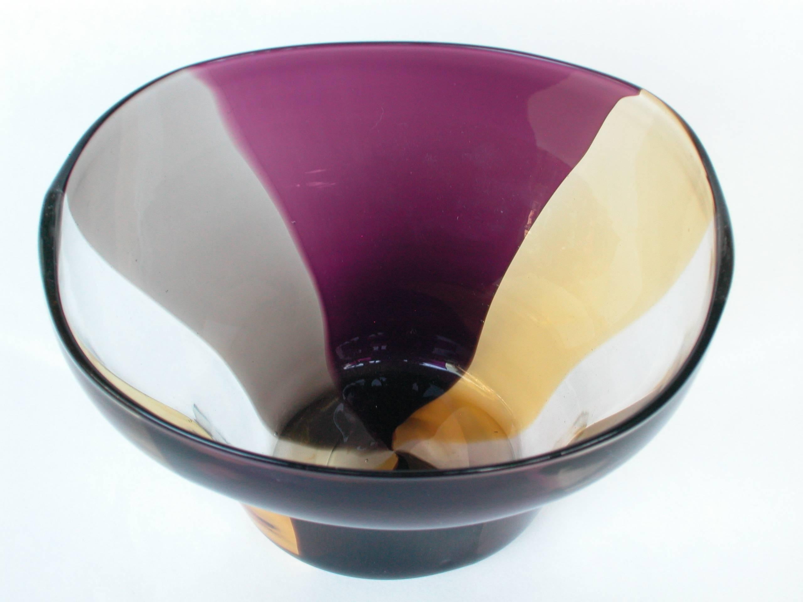 Spicchi Bowl by Fulvio Bianconi for Venini In Excellent Condition For Sale In Bern, CH