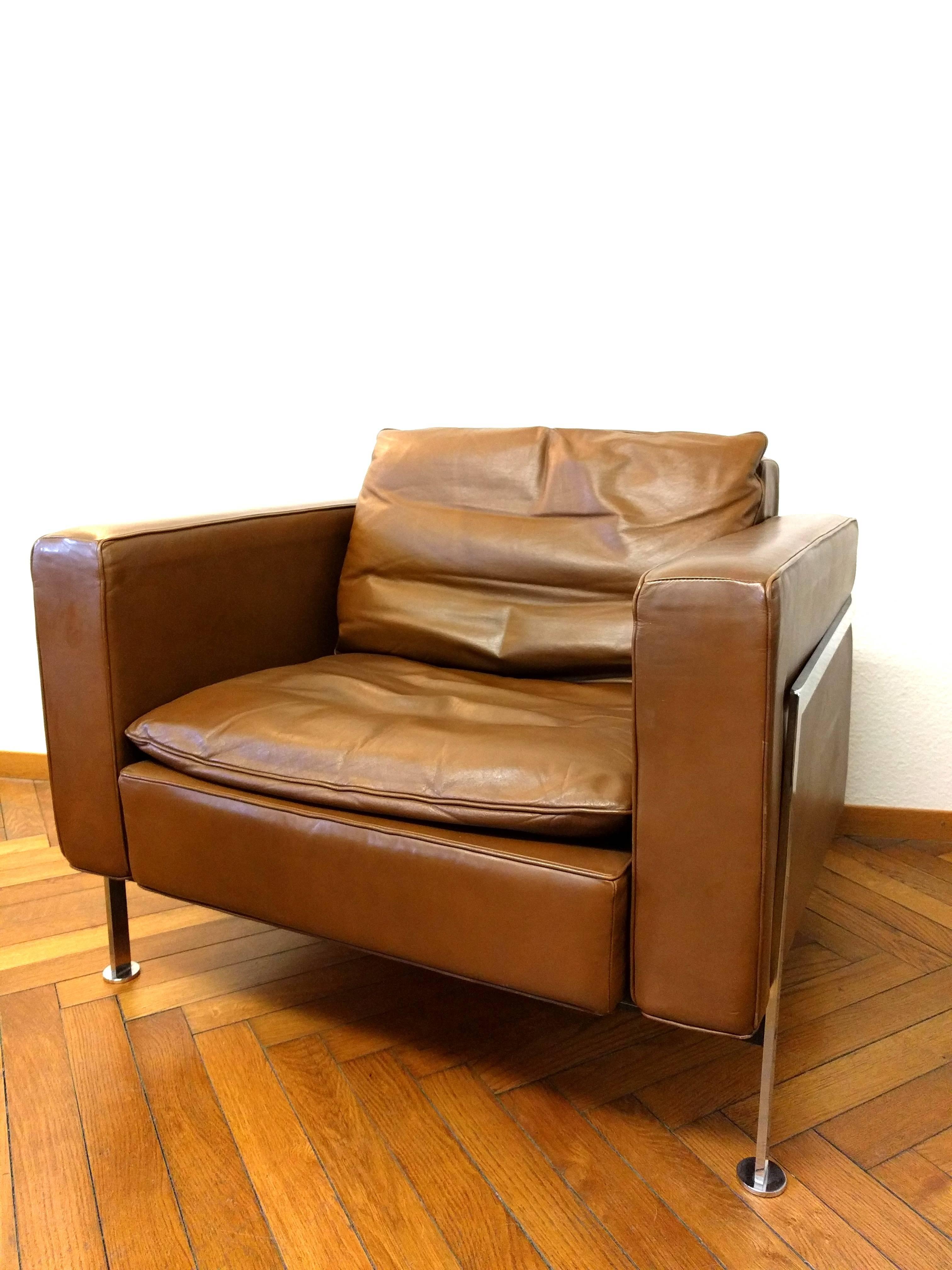 Mid-Century Modern Robert Haussmann Club Chair by De Sede, 1960