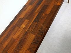 Scandinavian Rosewood and Chrome Coffee Table