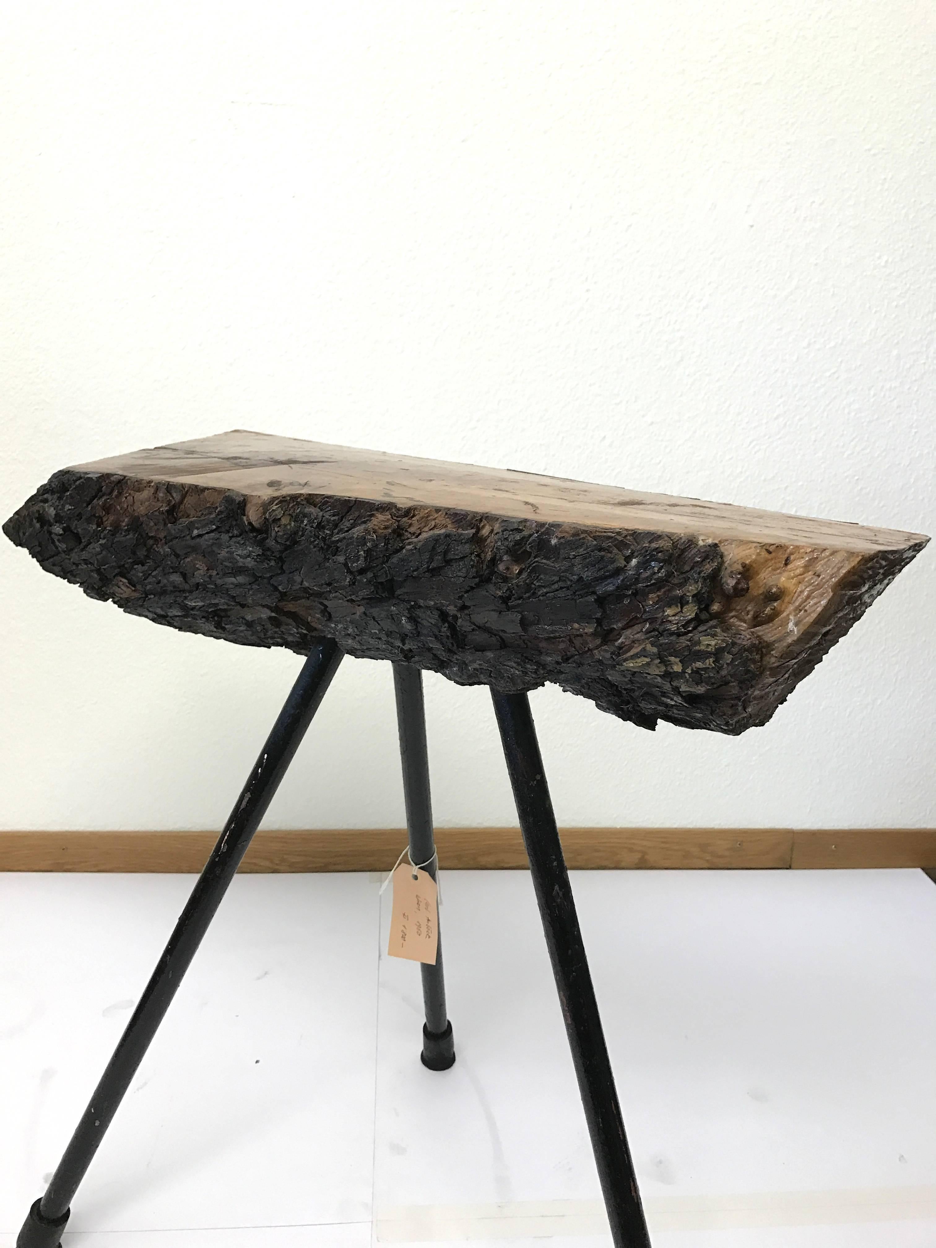 Wood and Metal Table In Excellent Condition For Sale In Bern, CH