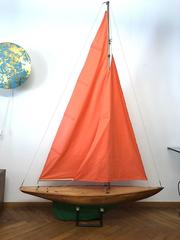 Big Sailing Ship Model with Original Plans, 1930, Handmade "Joyce"