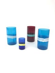 Fulvio Bianconi, Set of Four, Verticale, Venini Label, 1950