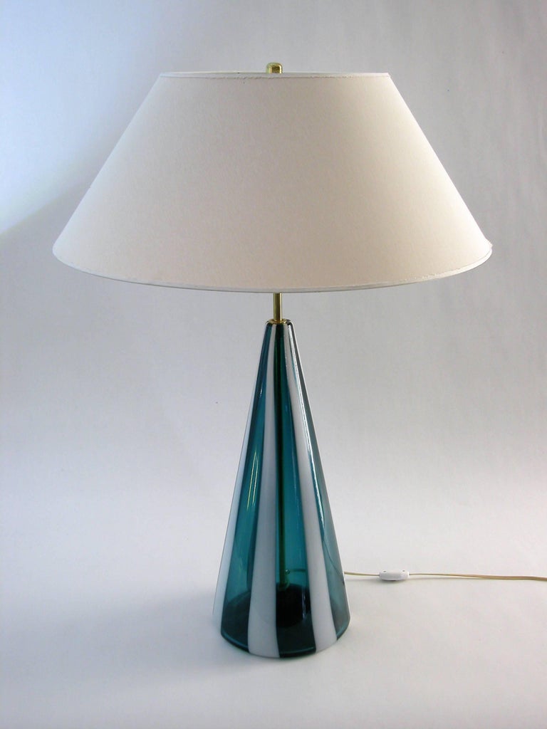 Mid-Century Fasce Verticali Lamp, style of Fulvio Bianconi for Venini, 1960s For Sale 1