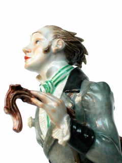 Rare Meissen Porcelain Figurine "Peter Schlemihl", Willi Muench-Khe, circa 1926