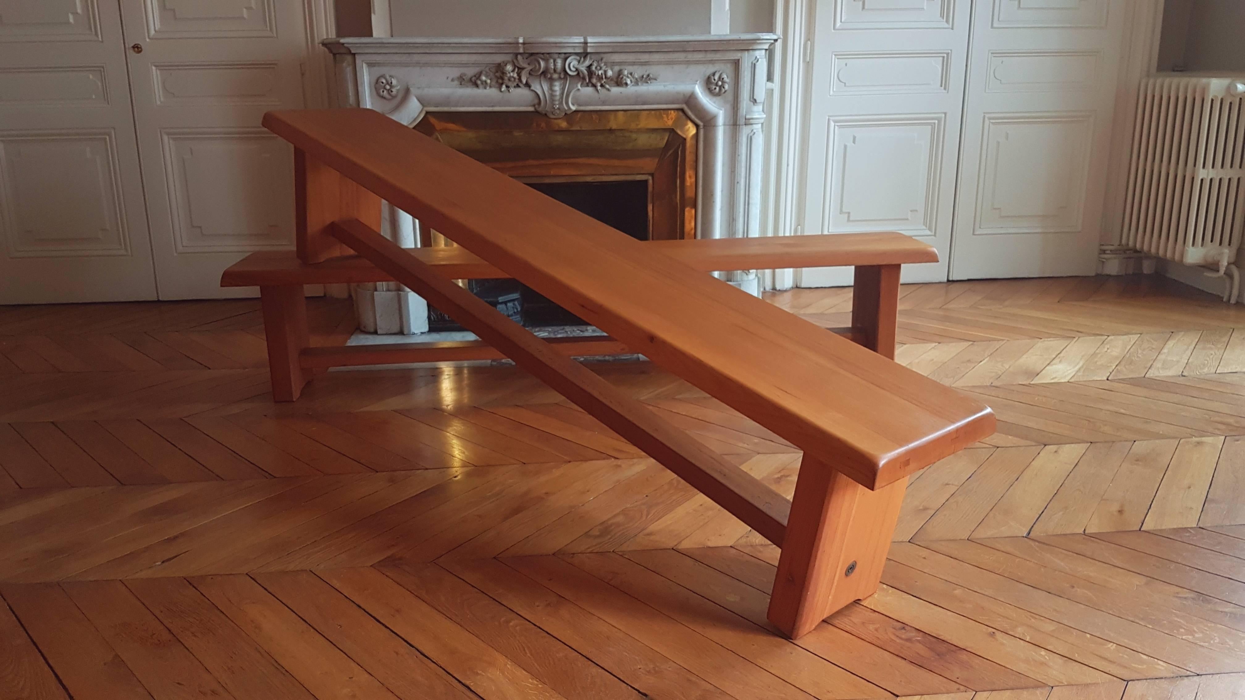 Two Benches from Pierre Chapo from 1968 Elm in French 3